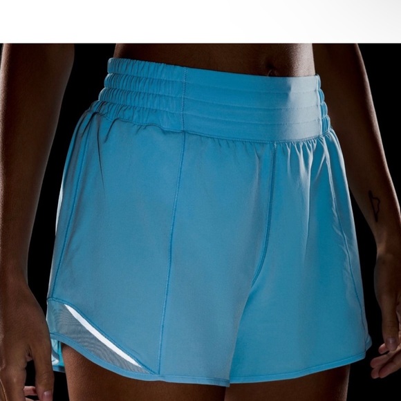 Lululemon Hotty Hot HR Short 4" Lined Blue Chill NWT size 4 - Picture 7 of 8